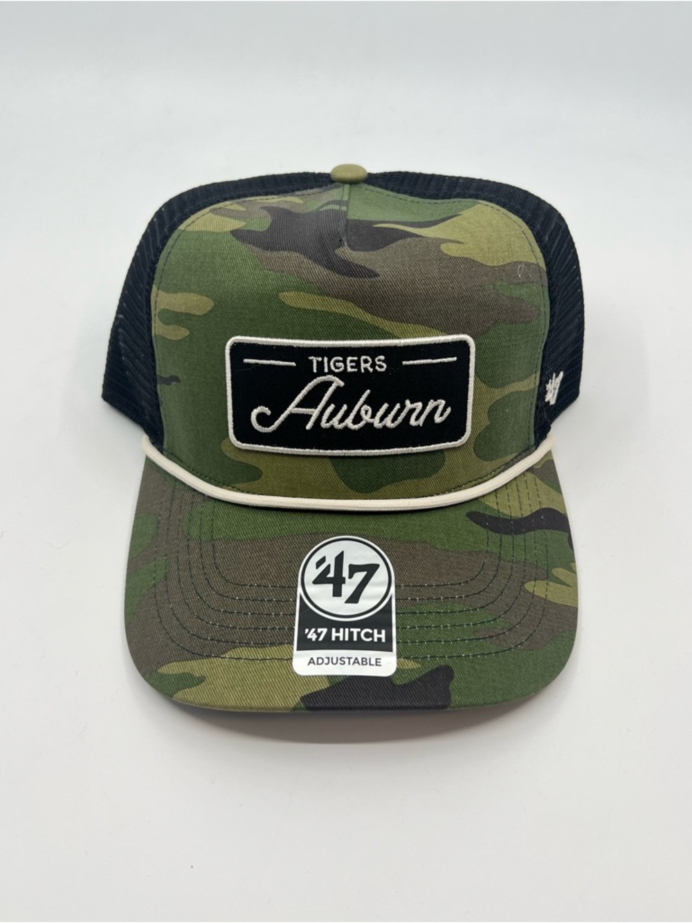 Auburn Tigers '47 Brand Camo Hitch Adjustable Rope Snapback Hat MLB - BRAND NEW